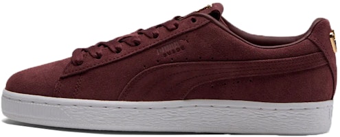 (Women) Puma Suede Premium Logo Sneakers Cherry Red 369955-02 (Women) Puma Suede Premium Logo Sneakers Cherry Red 369955-02
