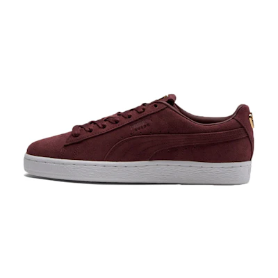 (W) Puma Suede PRM Logo Sneakers Cherry Red