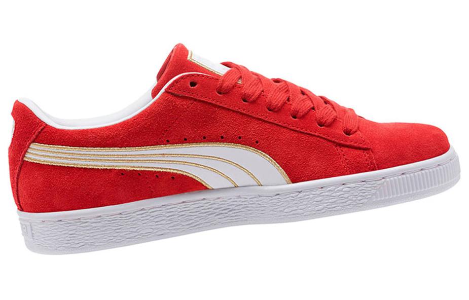 (W) Puma Suede Varsity Casual Sneakers Red/White/Golden 圖 2