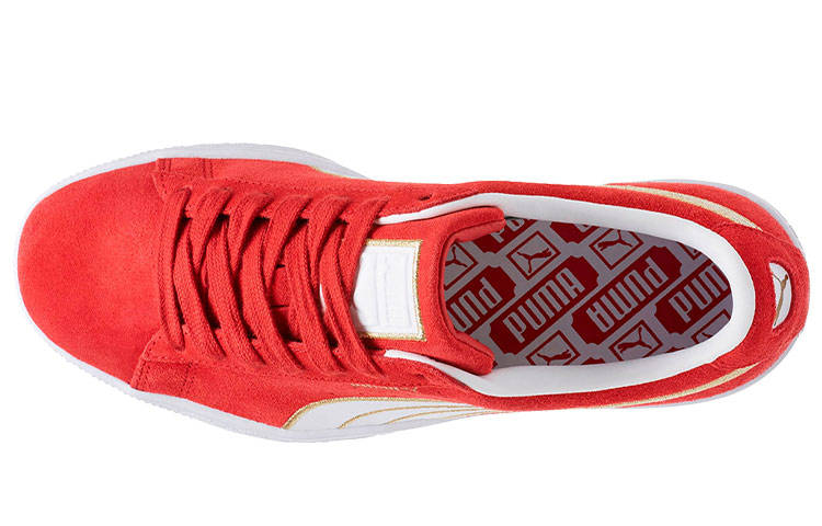 (W) Puma Suede Varsity Casual Sneakers Red/White/Golden 圖 3
