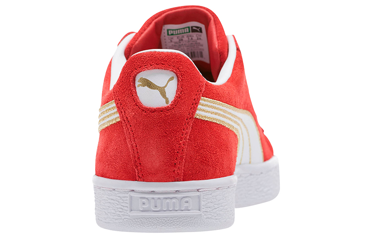 (W) Puma Suede Varsity Casual Sneakers Red/White/Golden 圖 4