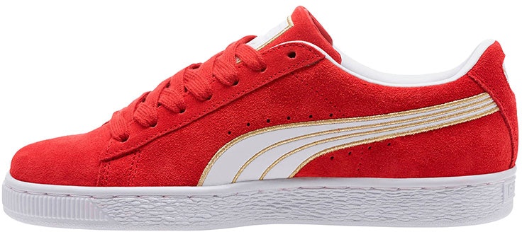 Puma suede 2025 white gold