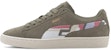 (W) Puma Suede World Hood 'Cetakan Geometri - Hijau Lichen Gelap' 371682-02