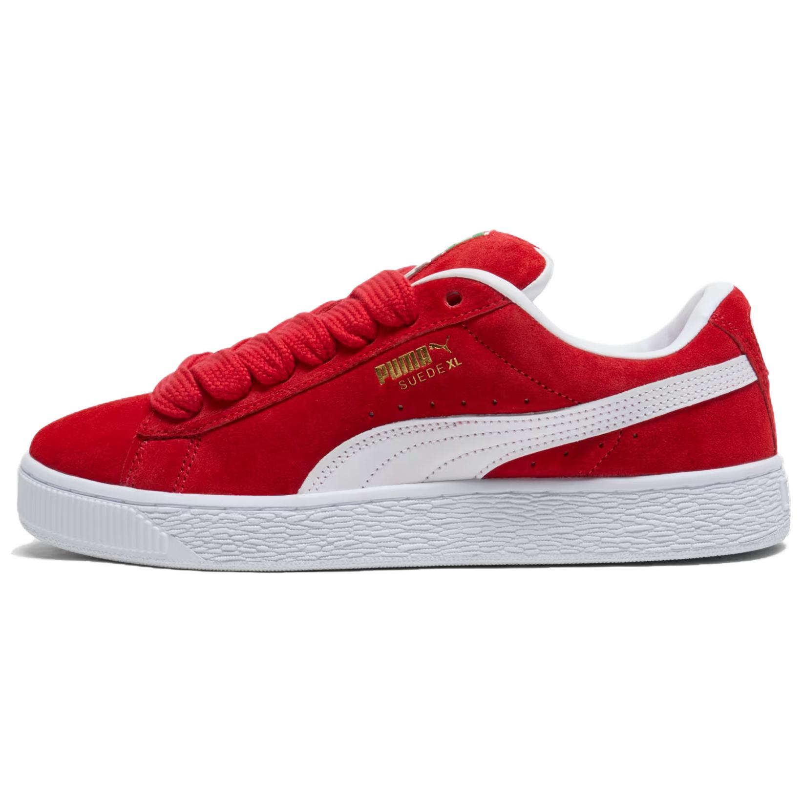 (Women) Puma Suede XL Red Casual Low-Top Sneakers - Stylish & Durable. 397648-03
