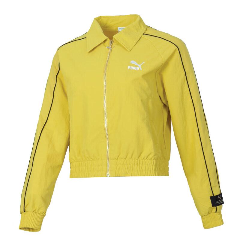 (Women) Puma T7 Yellow Outdoor Windproof Woven Jacket 629113-41
