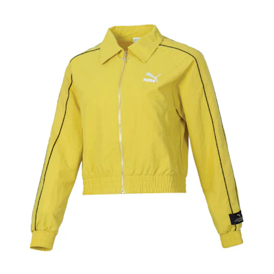 (Women) Puma T7 Yellow Outdoor Windproof Woven Jacket 629113-41