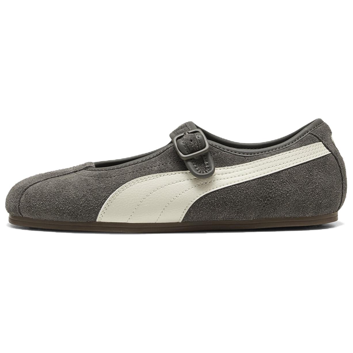 (Women) PUMA Tackle Mary Jane Shoes Grey White - Stylish & Comfortable. 408550-03