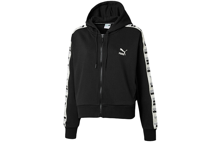 (Women) Puma Tape Knit Hoodie Zip Jacket Black 578594-01