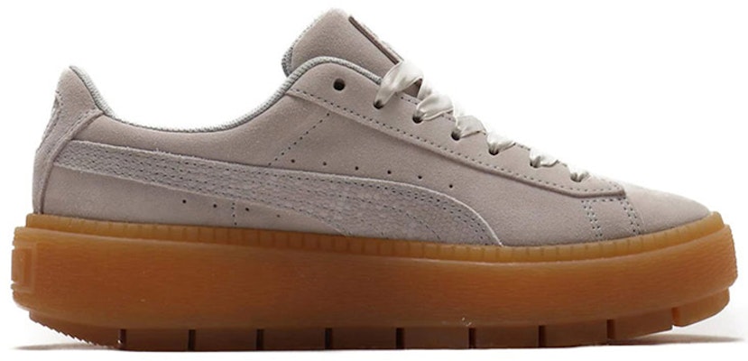 PUMA 壓紋生膠底復古低筒板鞋 女款 灰色 Order PUMA 壓紋生膠底復古低筒板鞋 女款 灰色