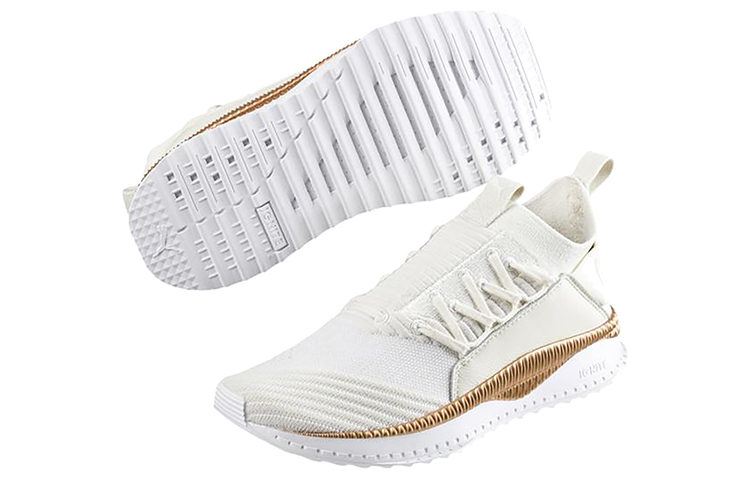 Women Puma Tsugi Jun Low Top Running Shoes White Gold 367038 12