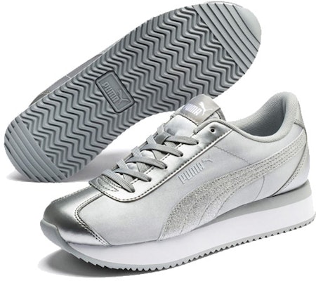 (Women) Puma Turino Stacked 'Silver Glitter' 371944-03 Shop (Women) Puma Turino Stacked 'Silver Glitter' 371944-03