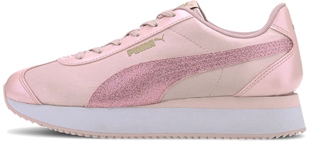 (Women) Puma Turino Stacked Glitter Low Running Shoes Pink/White 371944-05 (Women) Puma Turino Stacked Glitter Low Running Shoes Pink/White 371944-05
