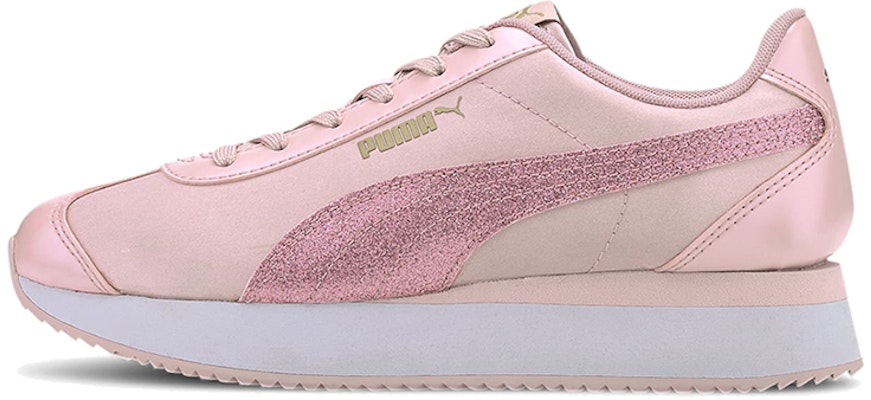 (Women) Puma Turino Stacked Glitter Low Running Shoes Pink/White 371944-05 Buy (Women) Puma Turino Stacked Glitter Low Running Shoes Pink/White 371944-05
