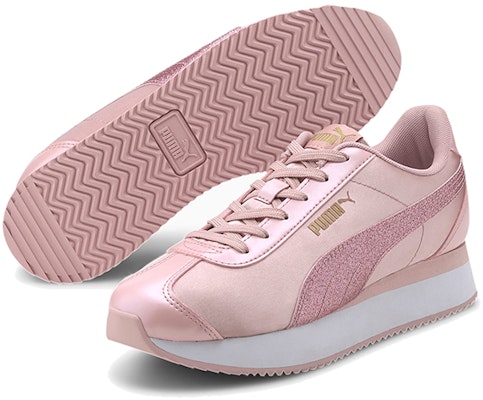(Women) Puma Turino Stacked Glitter Low Running Shoes Pink/White 371944-05 Purchase (Women) Puma Turino Stacked Glitter Low Running Shoes Pink/White 371944-05