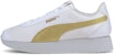 (W) Puma Turino Stacked Glitter Kasut Lari Rendah Putih/Emas 371944-06