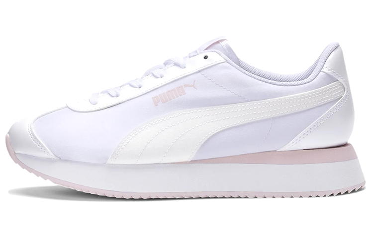 (Women) Puma Turino Stacked Glitter Low-top Running Shoes White/Pink 371944-02