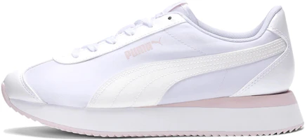 (Women) Puma Turino Stacked Glitter Low-top Running Shoes White/Pink 371944-02 (Women) Puma Turino Stacked Glitter Low-top Running Shoes White/Pink 371944-02