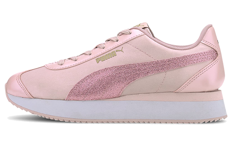 (Women) Puma Turino Stacked Glitter Low Running Shoes Pink/White 371944-05