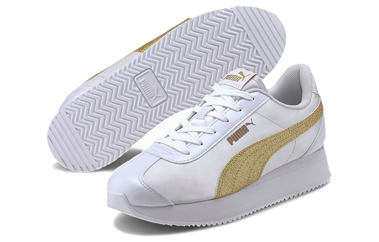 Purchase (W) Puma Turino Stacked Glitter Damen Sneaker Weiß/Gold 371944-06