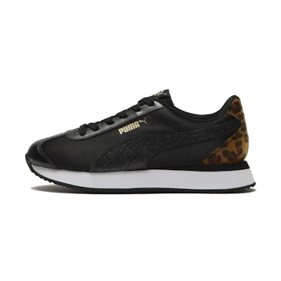 (W) Puma Turino Stacked Leopard 'Black CMFT Low-top'