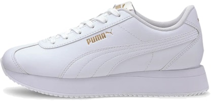 (Women) Puma Turino Stacked White/Gold 371115-01 (Women) Puma Turino Stacked White/Gold 371115-01