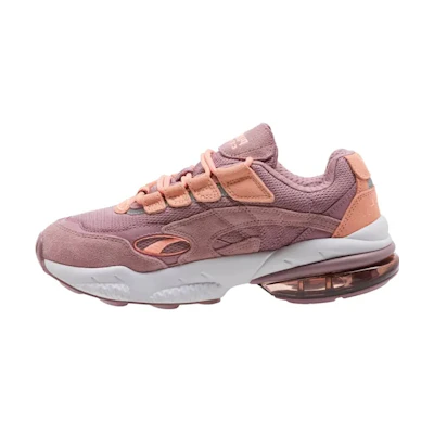 (W) Puma Unisex Faux Fur Street Style Plain Logo Low-Top Sneakers Pink
