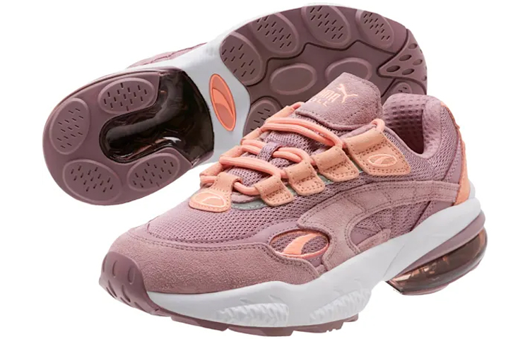 (W) Puma Unisex Faux Fur Street Style Plain Logo Low-Top Sneakers Pink 圖 4