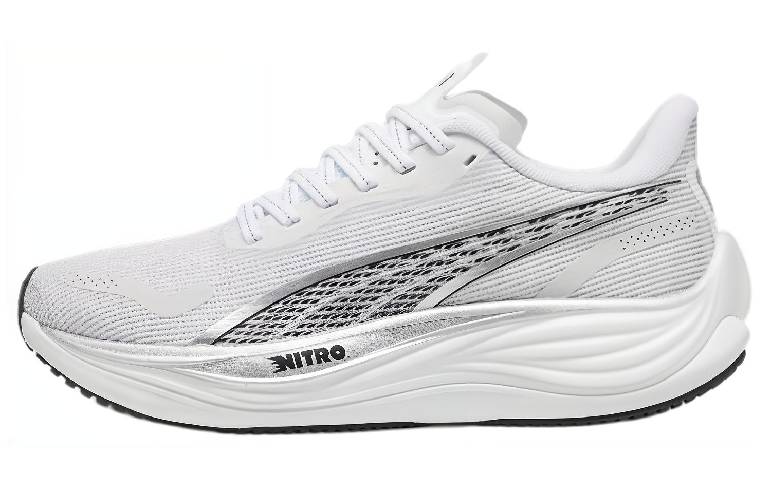 (Women) Puma Velocity Nitro 3 Running Shoes White - Lightweight, Breathable, Durable. 377749-05