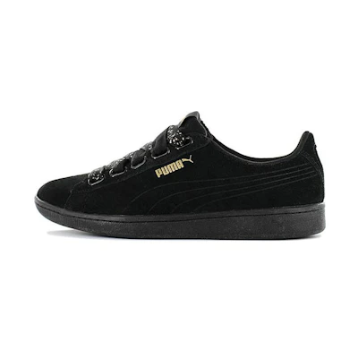 (W) Puma Vikky Lace Up Sneakers 'Black'