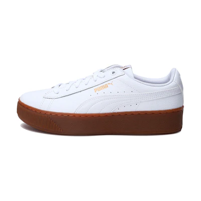 (W) Puma Vikky Platform Leather White