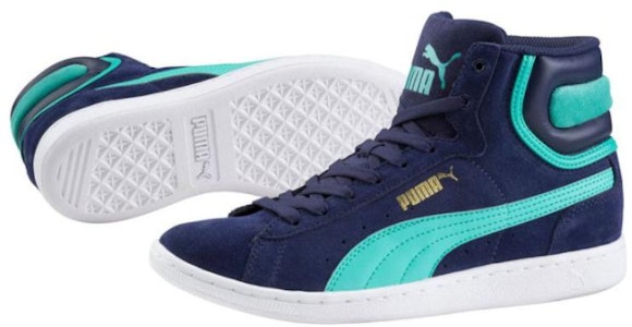 彪馬 Vikky Mid 耐磨防滑 中幫休閒板鞋 女款 藍色 Purchase 彪馬 Vikky Mid 耐磨防滑 中幫休閒板鞋 女款 藍色