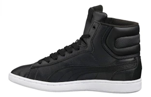 (Women) Puma Vikky Mid Deboss 'Black Mid-Top Casual' 363612-02 (Women) Puma Vikky Mid Deboss 'Black Mid-Top Casual' 363612-02