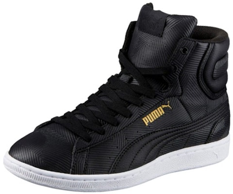 (Women) Puma Vikky Mid Deboss 'Black Mid-Top Casual' 363612-02 Lookbook (Women) Puma Vikky Mid Deboss 'Black Mid-Top Casual' 363612-02