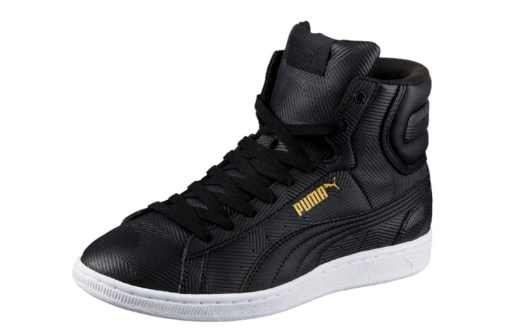Lookbook (W) Puma Vikky Mid Deboss ''Schwarzer Mid-Top Freizeit-Sneaker'' 363612-02