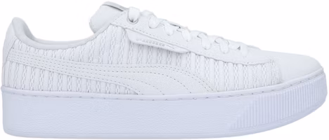 (Women) Puma Vikky Platform 'Triple White' 366455-01 (Women) Puma Vikky Platform 'Triple White' 366455-01