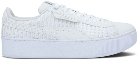 (Women) Puma Vikky Platform 'Triple White' 366455-01 (Women) Puma Vikky Platform 'Triple White' 366455-01