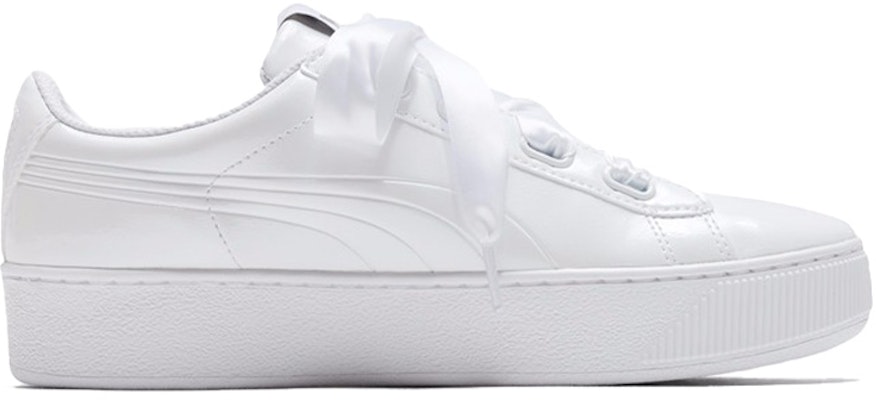 (Women) Puma Vikky Platform Ribbon White 366419-02 Order (Women) Puma Vikky Platform Ribbon White 366419-02