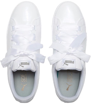 (Women) Puma Vikky Platform Ribbon White 366419-02 Shop (Women) Puma Vikky Platform Ribbon White 366419-02