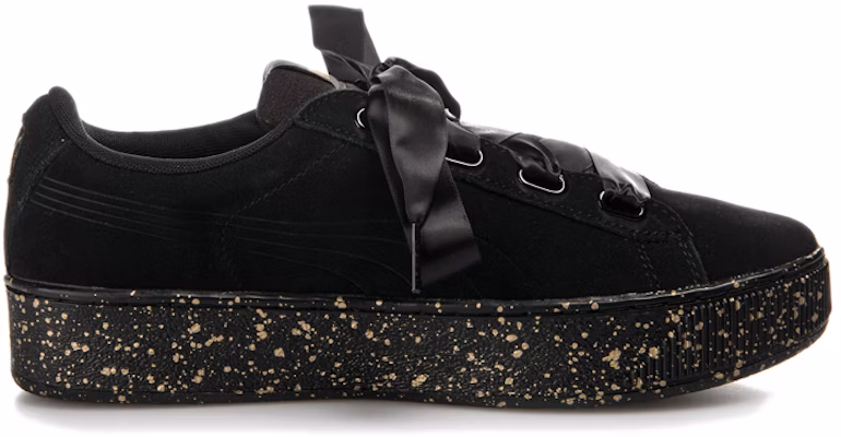 (Women) Puma Vikky Platform Ribbon 'Black Gold' 366815-01 Order (Women) Puma Vikky Platform Ribbon 'Black Gold' 366815-01
