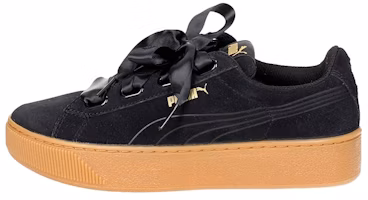 (Women) Puma Vikky Platform Ribbon Black/Gum 364979-01 (Women) Puma Vikky Platform Ribbon Black/Gum 364979-01