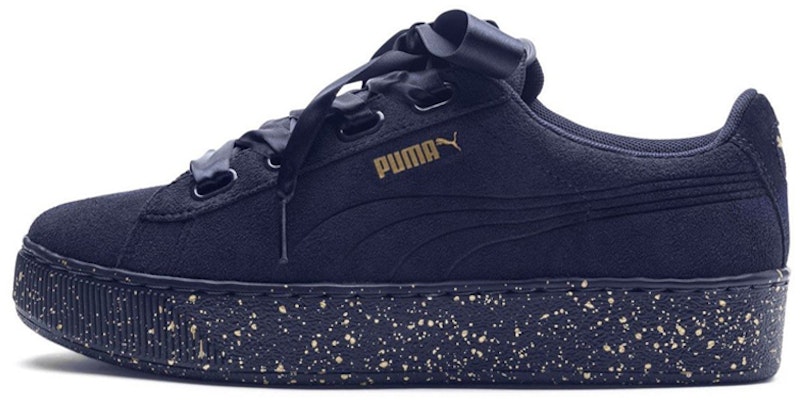 Puma Vikky 平台緞帶 藍色 女款 休閒板鞋 Buy Puma Vikky 平台緞帶 藍色 女款 休閒板鞋