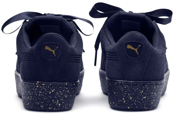 Puma Vikky 平台緞帶 藍色 女款 休閒板鞋 Shop Puma Vikky 平台緞帶 藍色 女款 休閒板鞋