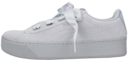 (Women) Puma Vikky Platform Ribbon Grey/White 366418-02 (Women) Puma Vikky Platform Ribbon Grey/White 366418-02