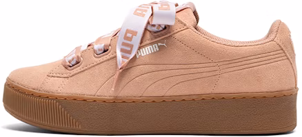 (Women) Puma Vikky Platform Ribbon Pink/Brown 365314-02 (Women) Puma Vikky Platform Ribbon Pink/Brown 365314-02