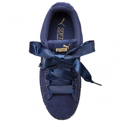 (W) Puma Vikky Platform Ribbon Scarpe Casual da Skate Blu 366815-03 Lookbook (W) Puma Vikky Platform Ribbon Scarpe Casual da Skate Blu 366815-03