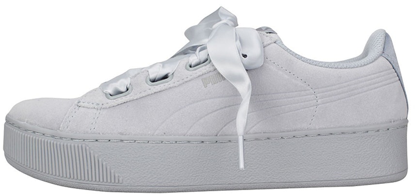 (Women) Puma Vikky Platform Ribbon Grey/White 366418-02 Buy (Women) Puma Vikky Platform Ribbon Grey/White 366418-02