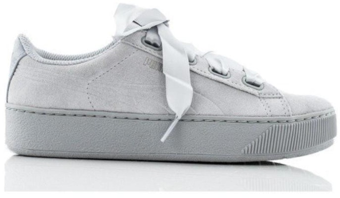 (Women) Puma Vikky Platform Ribbon Grey/White 366418-02 Order (Women) Puma Vikky Platform Ribbon Grey/White 366418-02