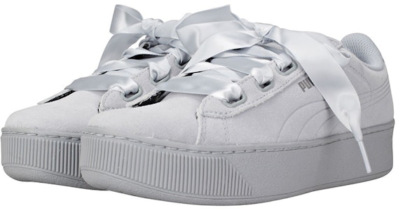 (W) Puma Vikky Plataforma Lazo Gris/Blanco 366418-02 Lookbook (W) Puma Vikky Plataforma Lazo Gris/Blanco 366418-02