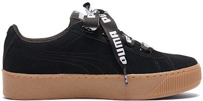 (W) プーマ ビッキー プラットフォーム リボン ブラックブラウン 365314-01 Order (W) プーマ ビッキー プラットフォーム リボン ブラックブラウン 365314-01