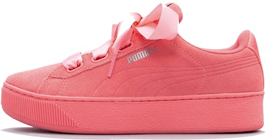 (Women) Puma Vikky Platform Ribbon Pink 366418-03 (Women) Puma Vikky Platform Ribbon Pink 366418-03